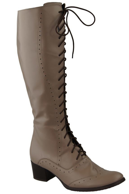 Schuhe Damenstiefel Schnürung Naturleder 595 ElitaBut