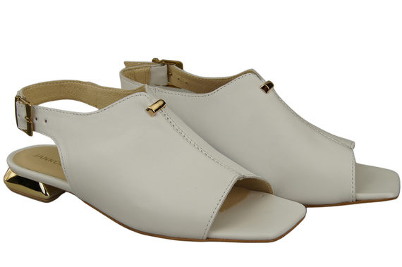 Comfortable Women's Shoes Sandals Flat Gold Heel Natural Leather 207 ElitaBut