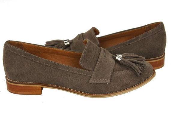 Shoes Women's loafers Natural Leather Velor 134 ElitaBut