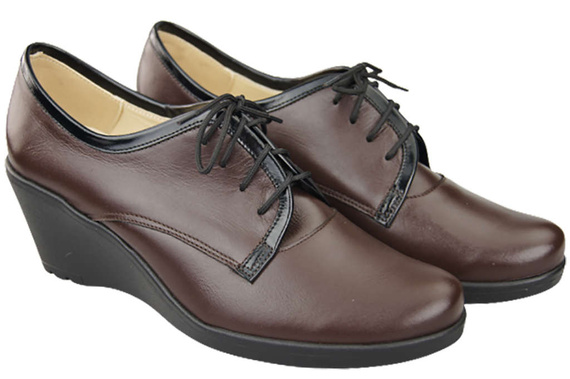 Shoes Women's Brogues On Wedge Natural leather 181 ElitaBut