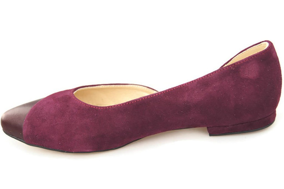 Obuwie Damskie Baleriny Czarne skóra naturalna Zamszowa 131 ElitaBut