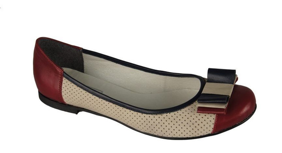 Women's Shoes Ballerinas Openwork Natural Leather 718 ElitaBut