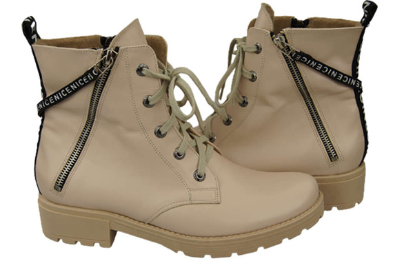 Footwear Boots Women's boots with the inscription NICE Natural Leather 173 Z ElitaBut