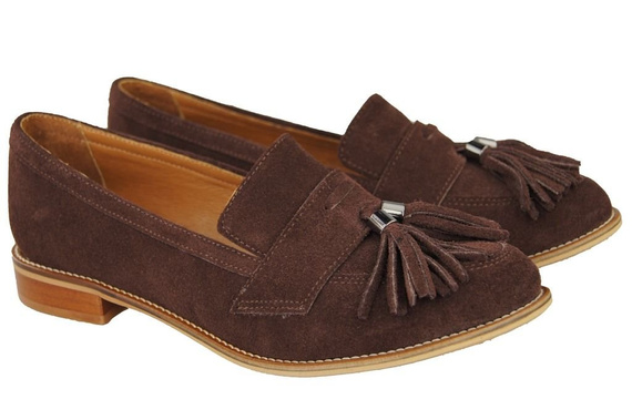 Shoes Women's loafers Natural Leather Velor 134 ElitaBut