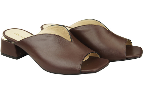 Women's Shoes High-Heeled Flip-Flops Natural Leather 210 ElitaBut