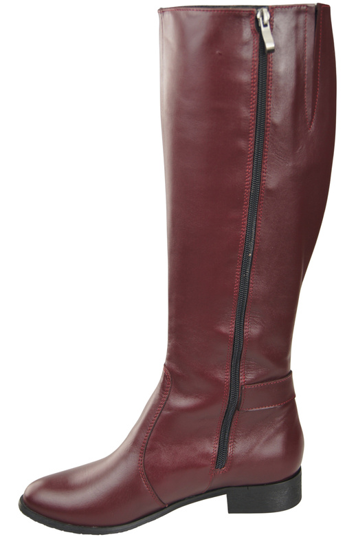 Women’s leather boots, lined officer boots, flat 225 ElitaBut