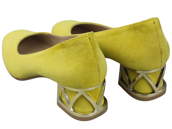 Comfortable Women's Shoes Pumps with Decorative Heel Natural Suede Leather 219 From ElitaBut