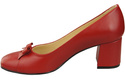 Women's Pumps with a Bow, Natural Leather and Low Heel 203 ElitaBut