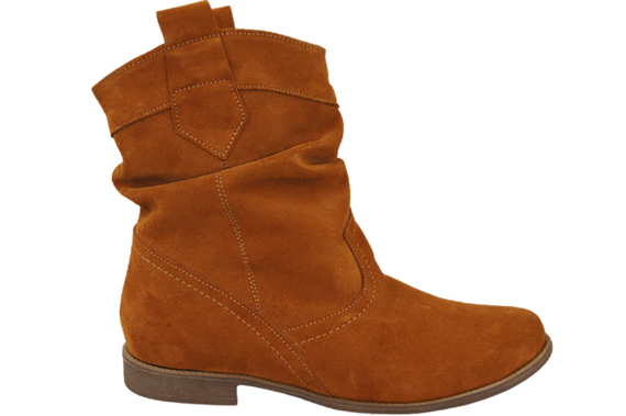 Obuwie Botki Damskie Rude Saszki Wiosna / Jesień skóra naturalna welurowa 117 L ElitaBut