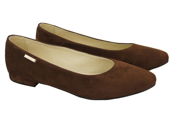 Women's shoes Ballerinas natural leather Suede 131 ElitaBut