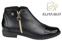 Obuwie Damskie Botki skóra naturalna Czarne 877 ElitaBut