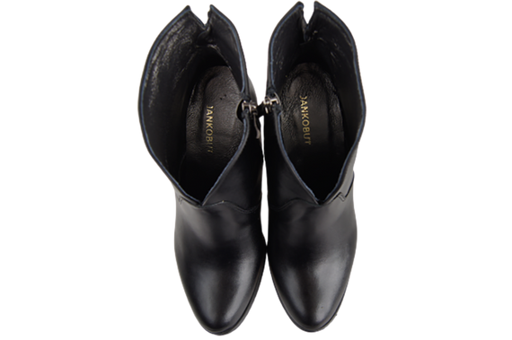 Obuwie Botki Damskie Czarne Wiosna/Jesień skóra naturalna 152 L ElitaBut