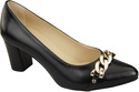 Classic Women's  Pumps Shoes made of Natural Leather with a Gold Decorative Chain 200 ElitaBut