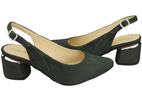 Sandały Damskie z Naturalnej Skóry Zamszowej Grafitowe Elegancja i Komfort 196 Z ElitaBut