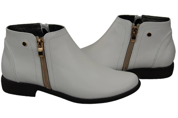 Wiosna Obuwie Damskie Botki skóra naturalna Czarne 872 ElitaBut