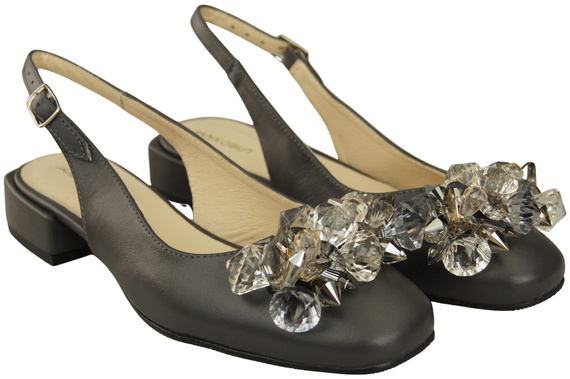 Women's Shoes Sandals with Crystals Natural Leather 215 ElitaBut