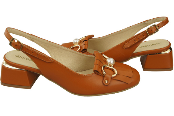 Women's Shoes Sandals Decorated with Fringes Natural Leather 208 ElitaBut