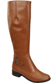 Women’s  leather boots, lined officer boots, flat 225 ElitaBut