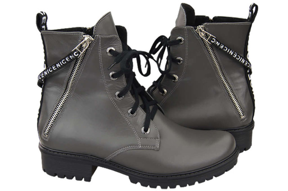 Footwear Boots Women's boots with the inscription NICE Natural Leather 173 L ElitaBut