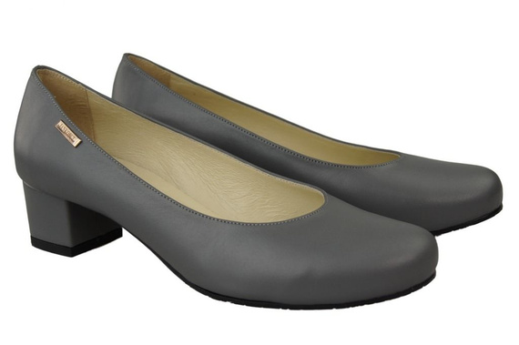 Obuwie Damskie Czółenka Skóra naturalna 116 Popiel ElitaBut