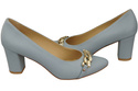 Classic Women's  Pumps Shoes made of Natural Leather with a Gold Decorative Chain 200 ElitaBut