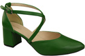 Elegant Leather Sandals with Open Sides on a Stable Heel 218 ElitaBut