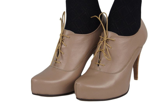 Shoes Brogues Women's lace-up natural leather 697 ElitaBut