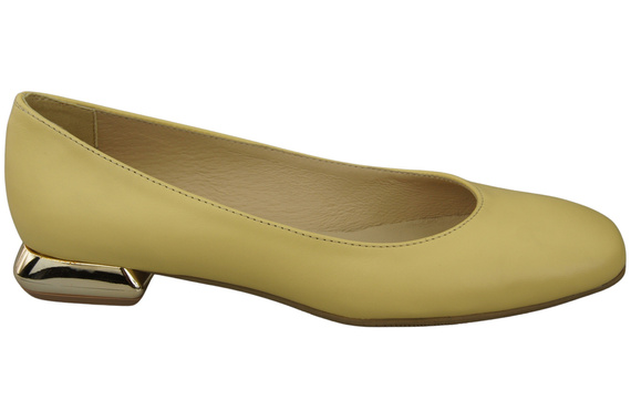 Flat Women's Shoes Pumps Decorative Heel Natural Leather 209 ElitaBut