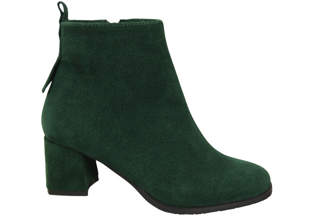 Women’s ankle boots in genuine suede leather, stable block heel, with zipper – 224 ElitaBut