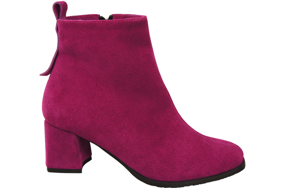 Women’s ankle boots in genuine suede leather, stable block heel, with zipper – 224 ElitaBut