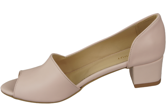 Obuwie Damskie Sandały Róż Pudrowy Skóra Naturalna 147 ElitaBut