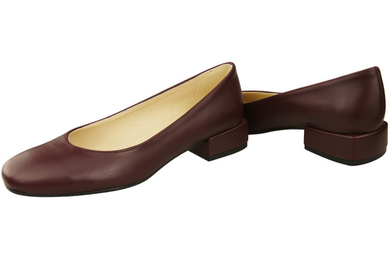 Comfortable Women's Shoes Flat Pumps, Natural Leather 204 ElitaBut