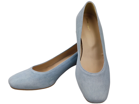 Comfortable Women's Shoes Pumps with Decorative Heel Natural Suede Leather 219 From ElitaBut