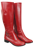 Women’s  leather boots, lined officer boots, flat 225 ElitaBut