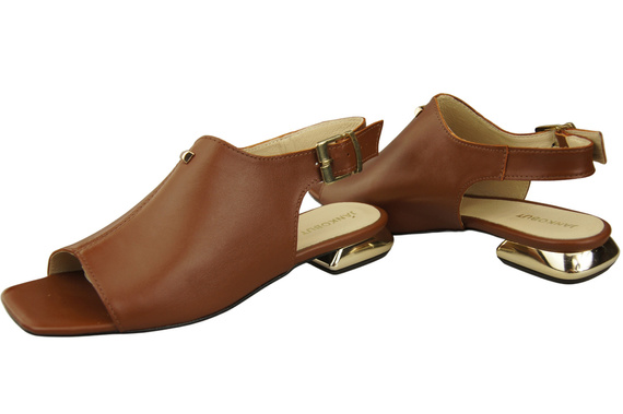 Comfortable Women's Shoes Sandals Flat Gold Heel Natural Leather 207 ElitaBut