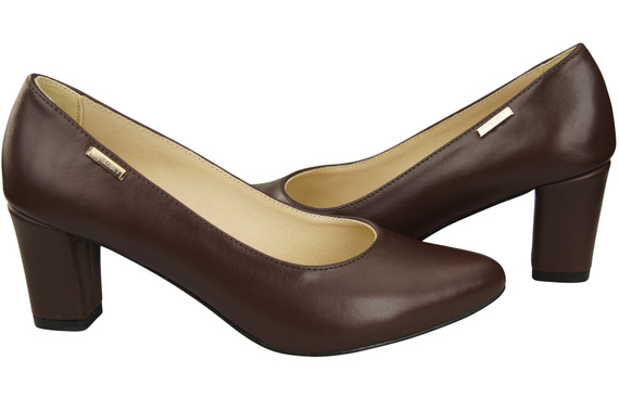 Classic Smooth Pumps Shoes Women's Black Natural Leather 213 ElitaBut