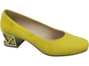 Comfortable Women's Shoes Pumps with Decorative Heel Natural Suede Leather 219 From ElitaBut