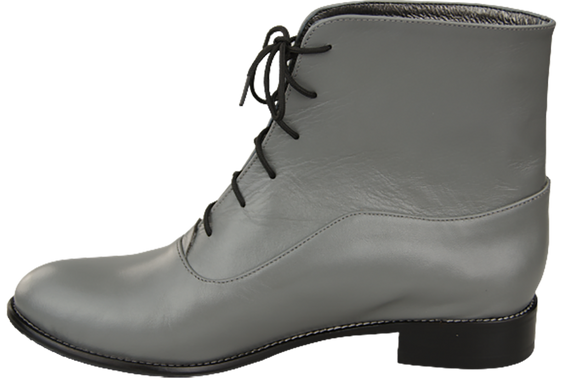 Obuwie Botki Damskie Popielate Wiosna/Jesień skóra naturalna 155 L ElitaBut