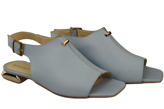 Comfortable Women's Shoes Sandals Flat Gold Heel Natural Leather 207 ElitaBut