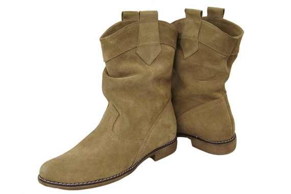Shoes Women's boots Saszki Winter natural leather velor 117 Z ElitaBut