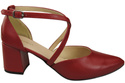 Elegant Leather Sandals with Open Sides on a Stable Heel 218 ElitaBut
