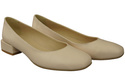 Comfortable Women's Shoes Flat Pumps, Natural Leather 204 ElitaBut