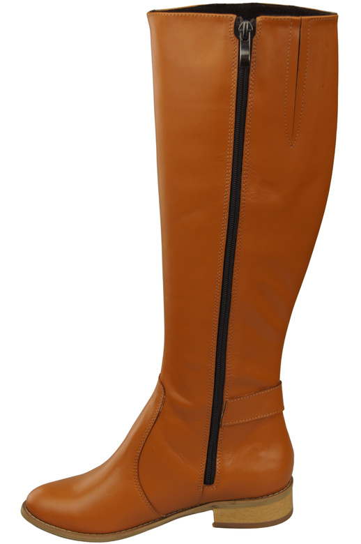 Women’s leather boots, lined officer boots, flat 225 ElitaBut