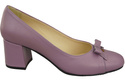 Women's Pumps with a Bow, Natural Leather and Low Heel 203 ElitaBut