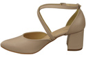 Elegant Leather Sandals with Open Sides on a Stable Heel 218 ElitaBut