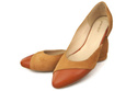 Obuwie Damskie Baleriny Rude skóra naturalna Zamszowa 146 ElitaBut