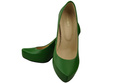 Obuwie Damskie Zielone Czółenka Szpilki skóra naturalna 205 ElitaBut