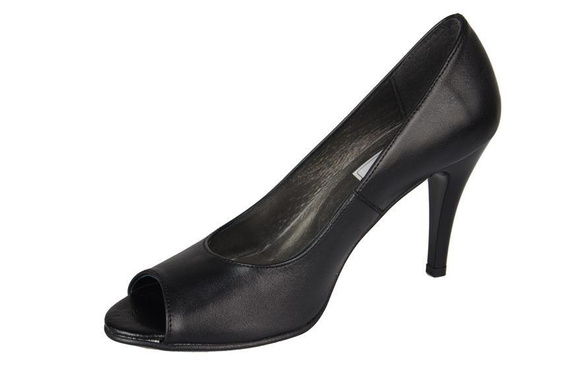 Obuwie Damskie Czółenka skóra naturalna Czarne 774 ElitaBut