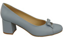 Women's Pumps with a Bow, Natural Leather and Low Heel 203 ElitaBut