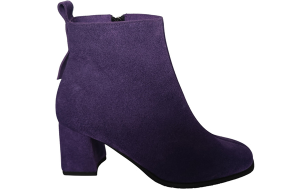 Women’s ankle boots in genuine suede leather, stable block heel, with zipper – 224 ElitaBut